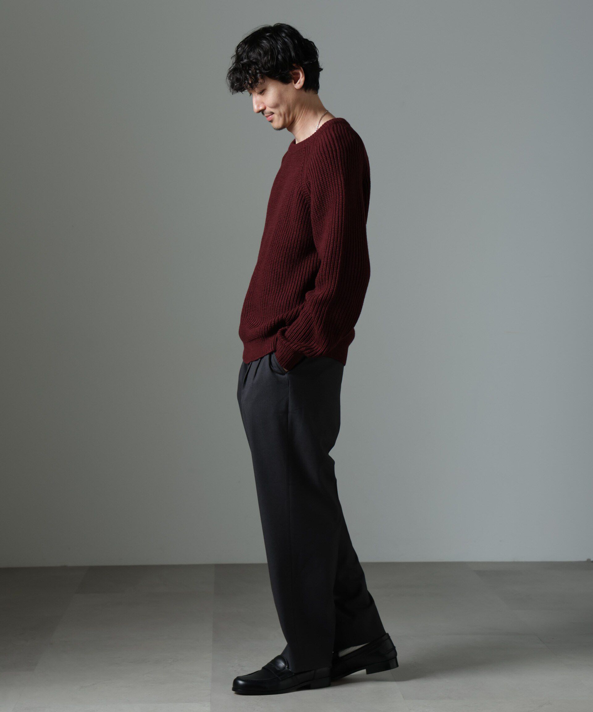 nano･universe「ヴィンテージライクラグランニット」|ニット・セーター|