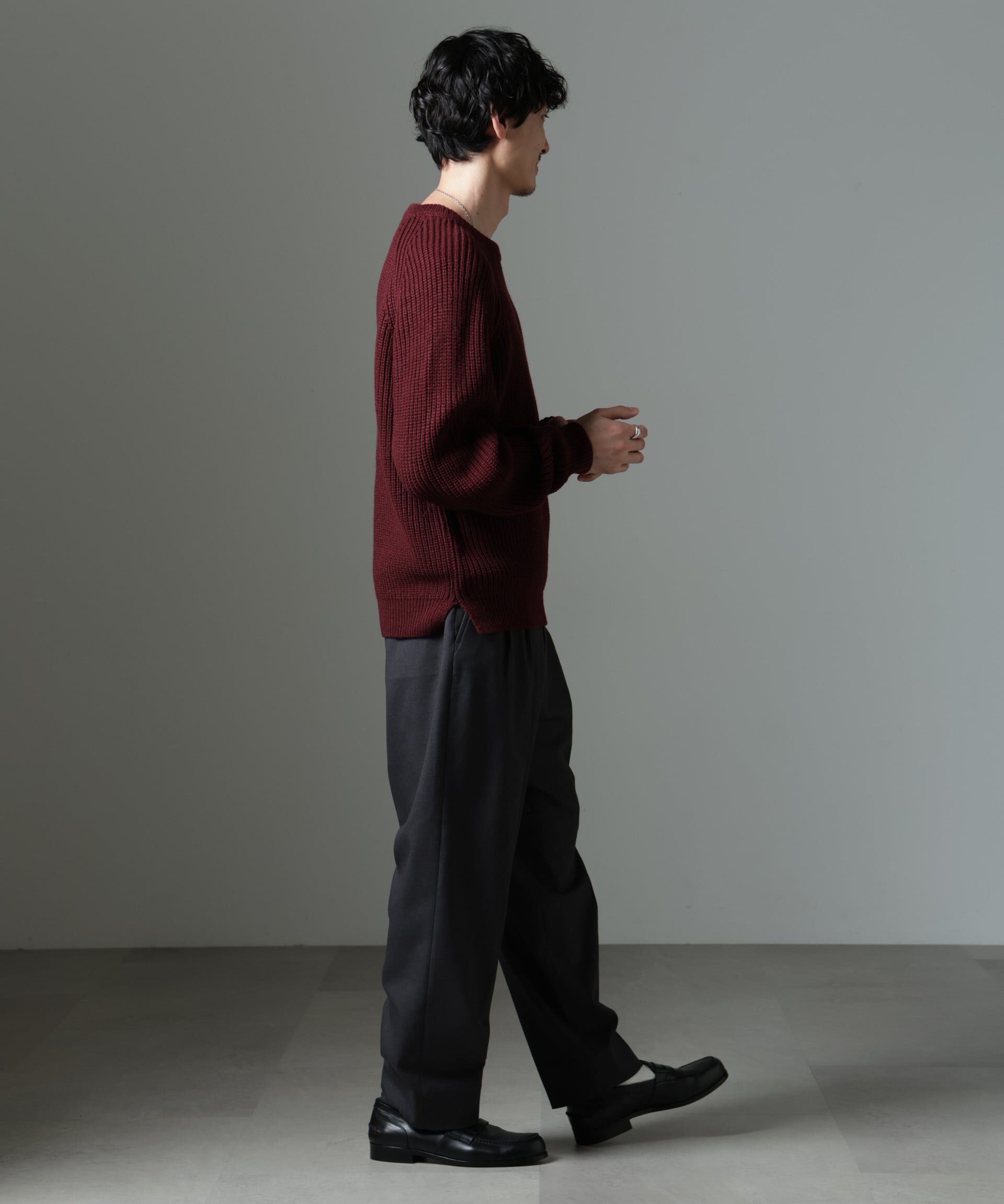 nano･universe「ヴィンテージライクラグランニット」|ニット・セーター|