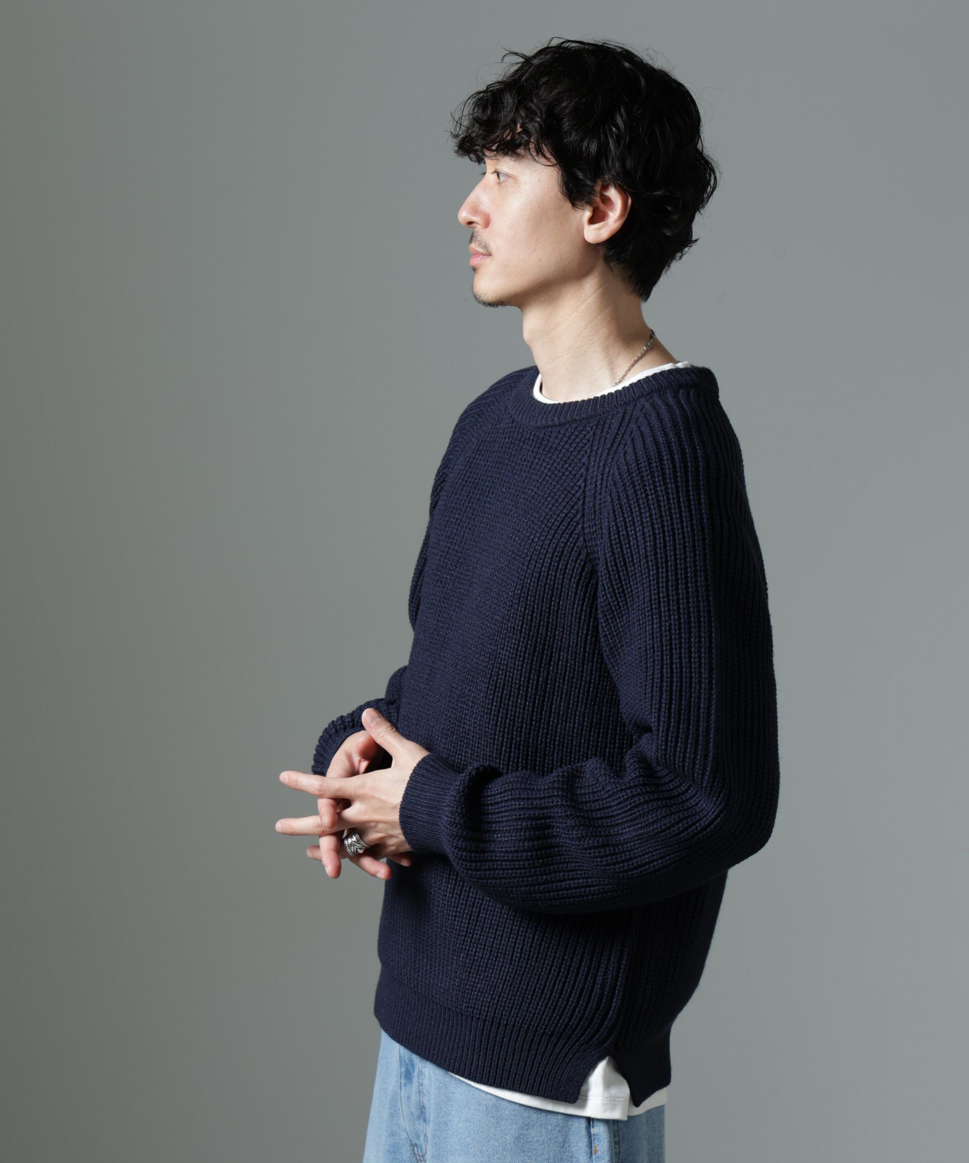 nano･universe「ヴィンテージライクラグランニット」|ニット・セーター|