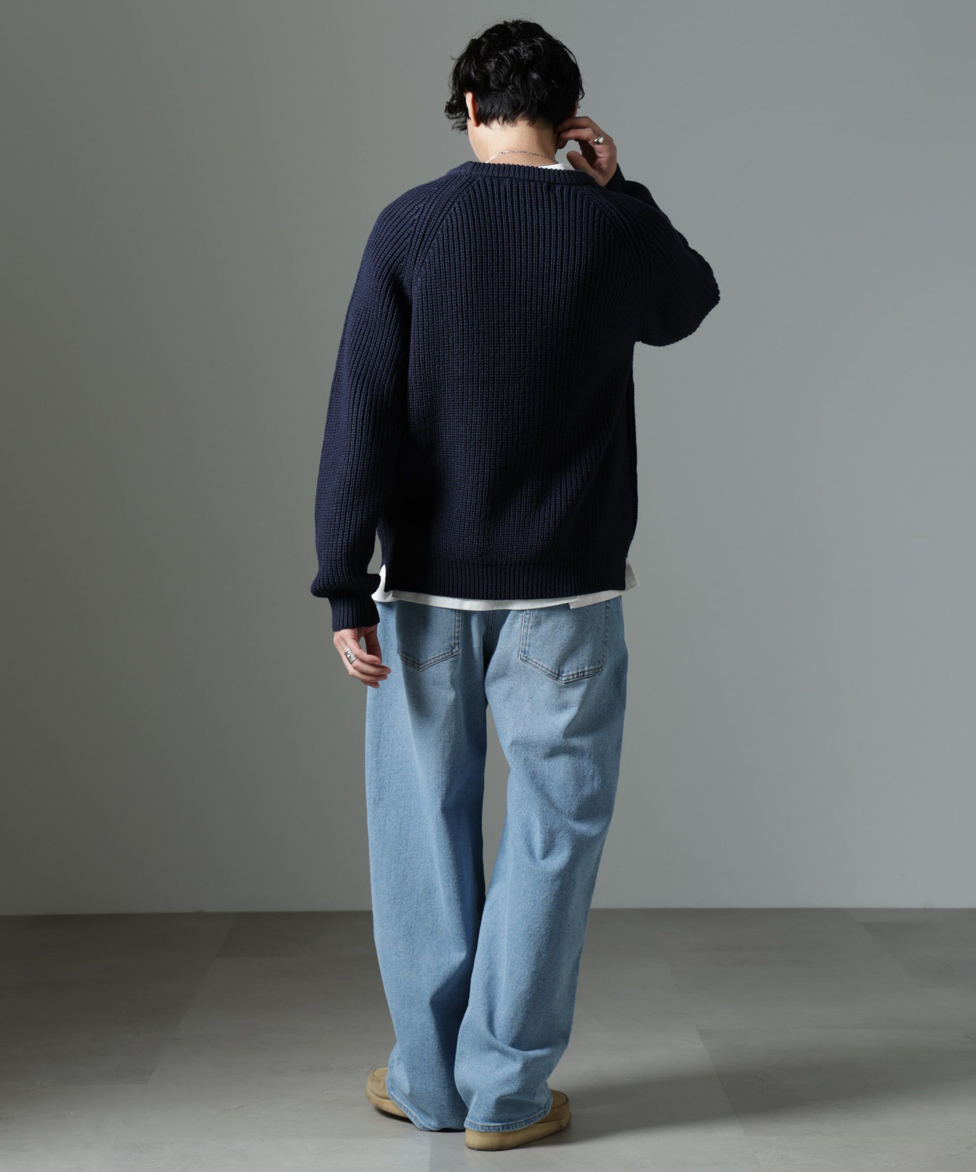 nano･universe「ヴィンテージライクラグランニット」|ニット・セーター|