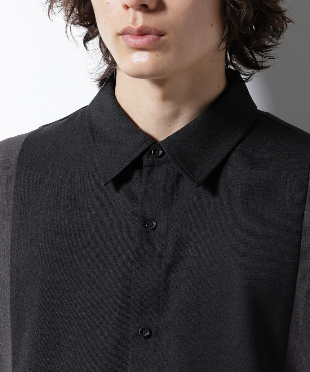 nano･universe「パネル切替バイカラーシャツ」|シャツ・ブラウス|