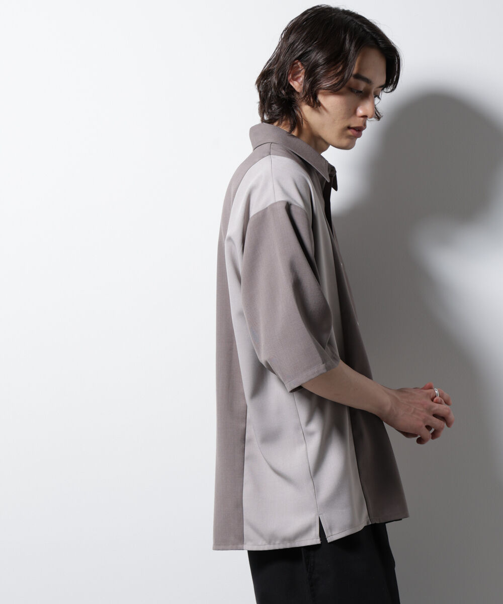 nano･universe「パネル切替バイカラーシャツ」|シャツ・ブラウス|