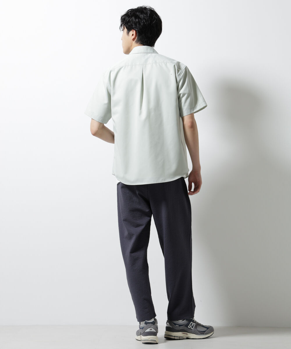 nano･universe「ジャージーサッカーワイドテーパードパンツ」|チノ|