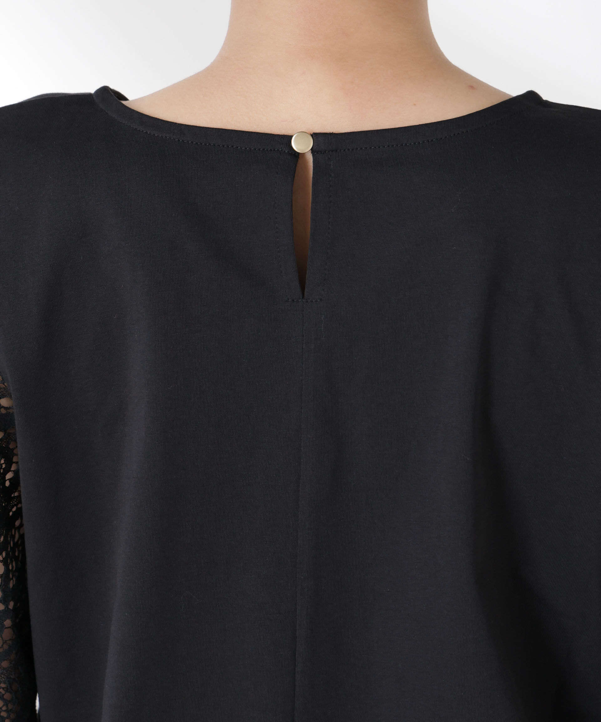 nano･universe「レーススクエアスリーブカットトップス」|Tシャツ・カットソー|