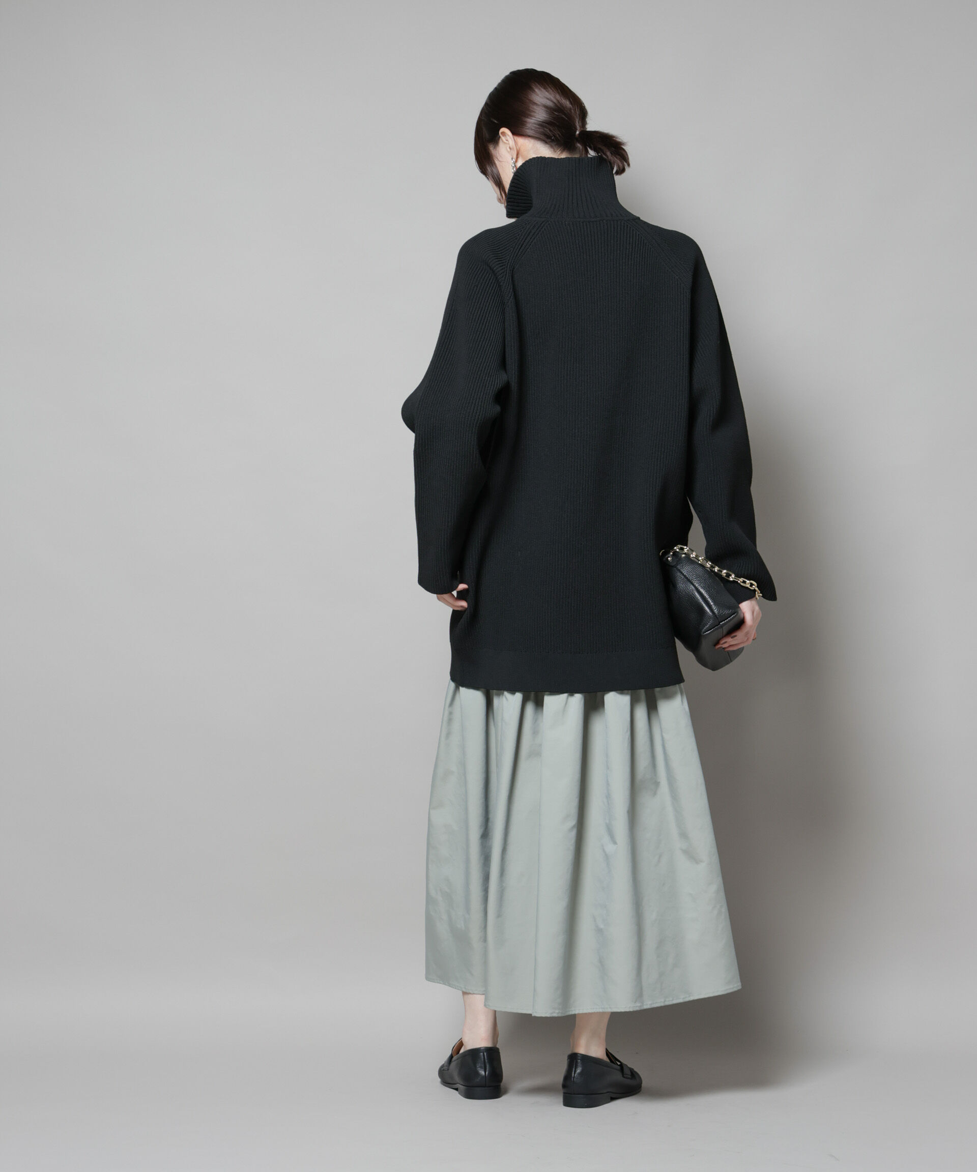 nano･universe「シャンブレータフタティアードギャザースカート」|スカート|