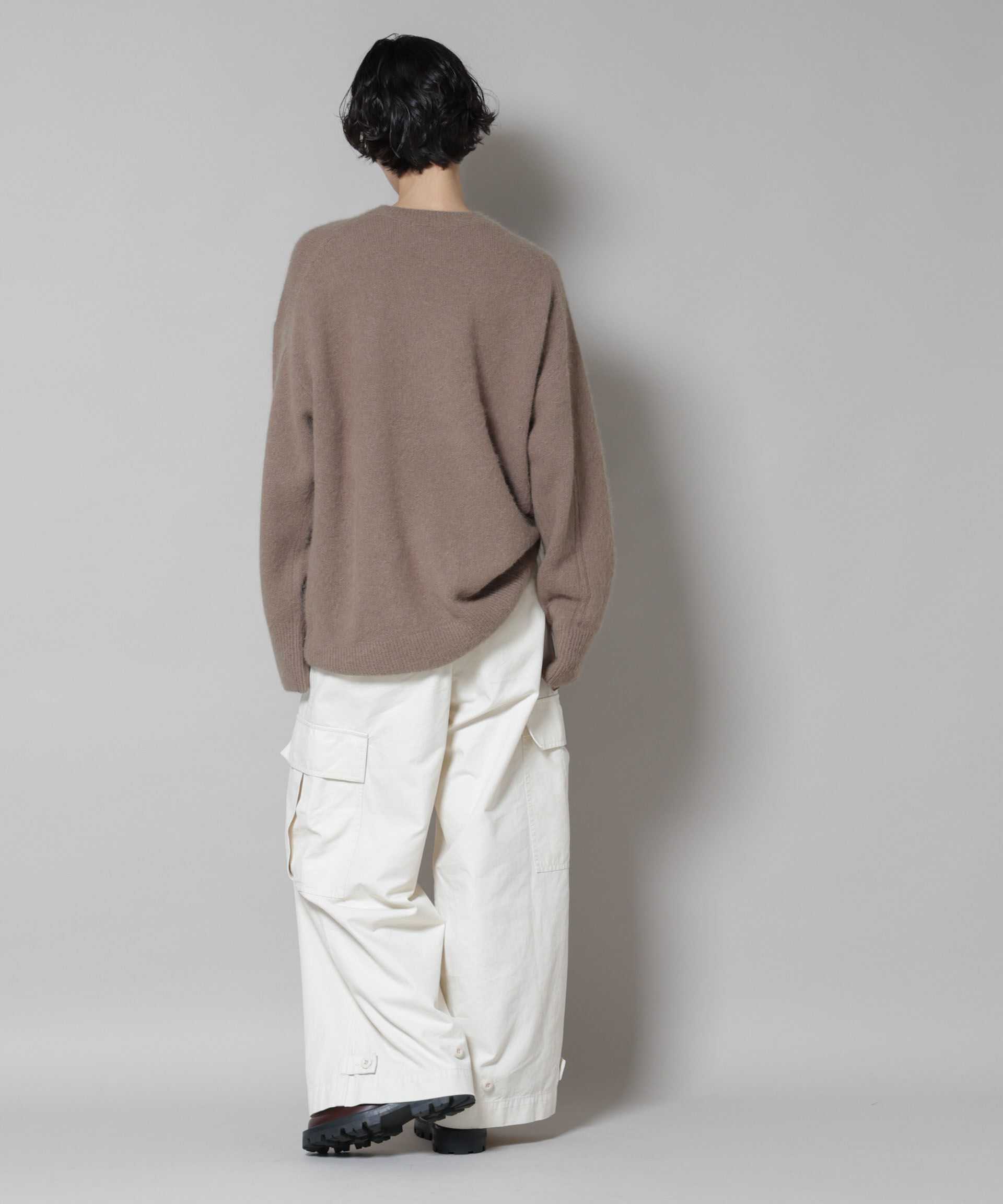 nano･universe「ウォッシャブルフォックスクルーワイドニットプルオーバー」|ニット・セーター|