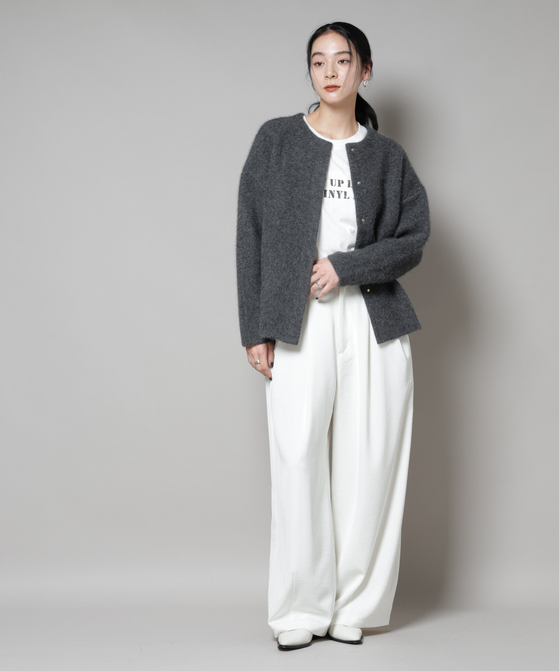 nano･universe「ウォッシャブルフォックスリバーニットジャケット」|ニット・セーター|