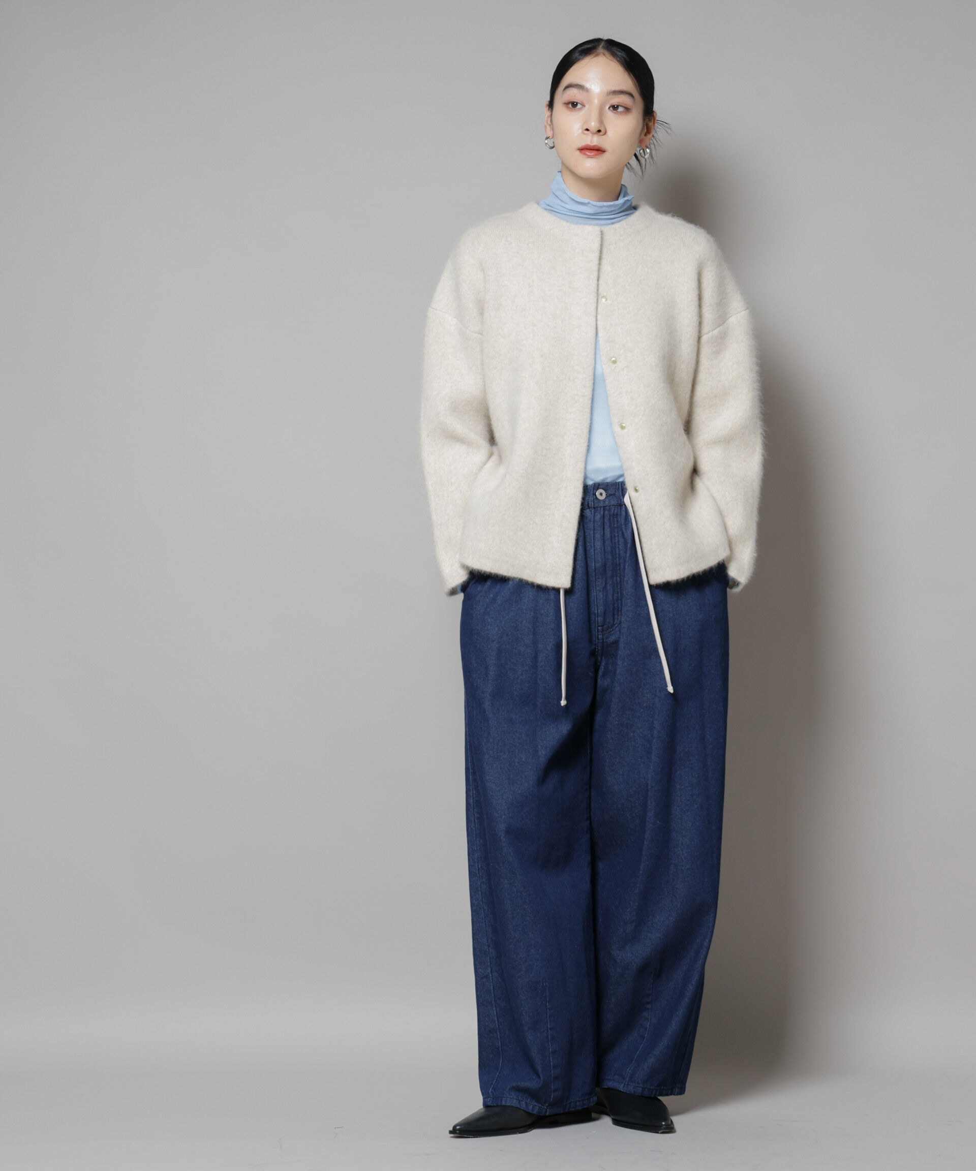 nano･universe「ウォッシャブルフォックスリバーニットジャケット」|ニット・セーター|