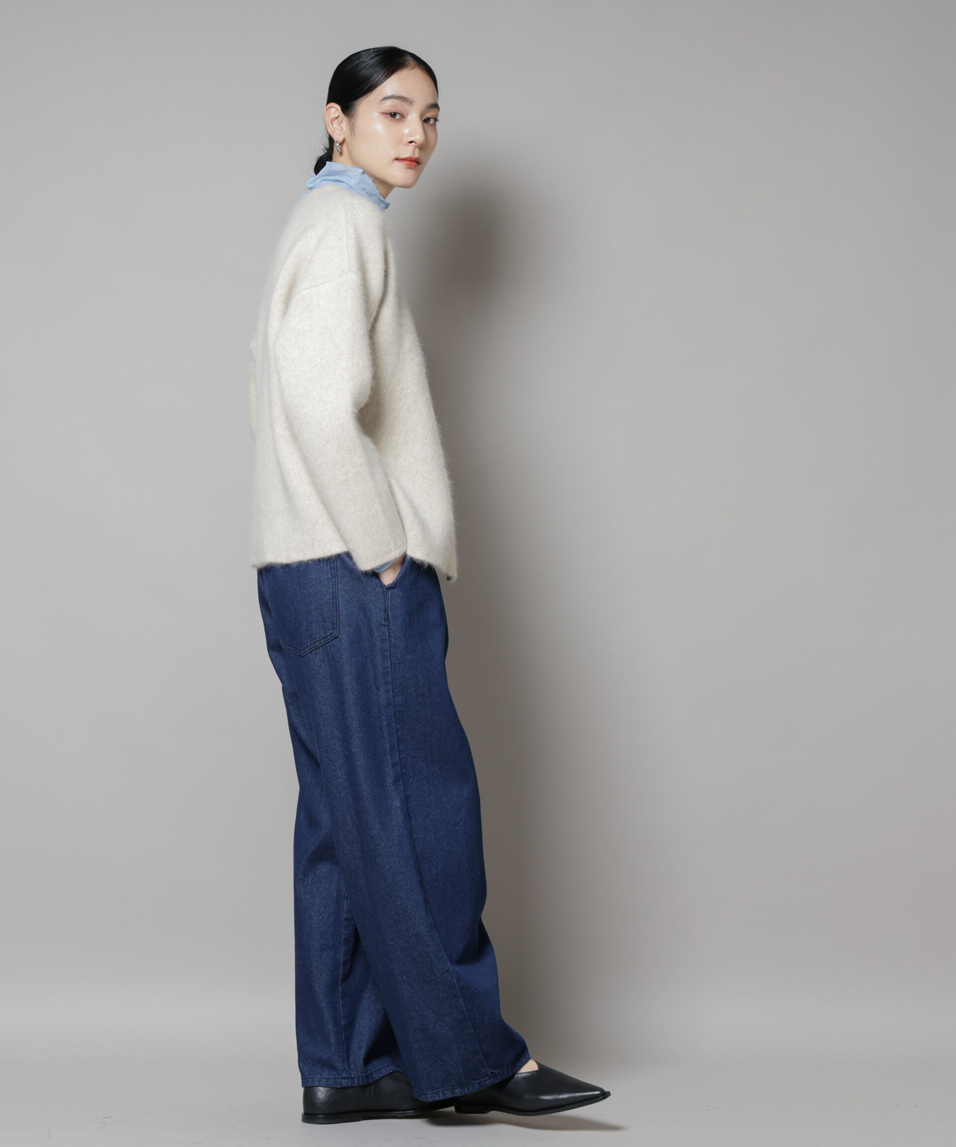 nano･universe「ウォッシャブルフォックスリバーニットジャケット」|ニット・セーター|