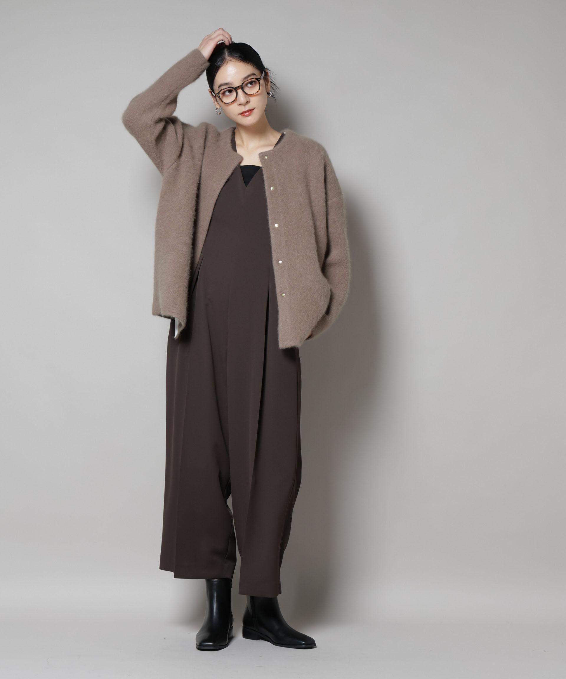 nano･universe「ウォッシャブルフォックスリバーニットジャケット」|ニット・セーター|