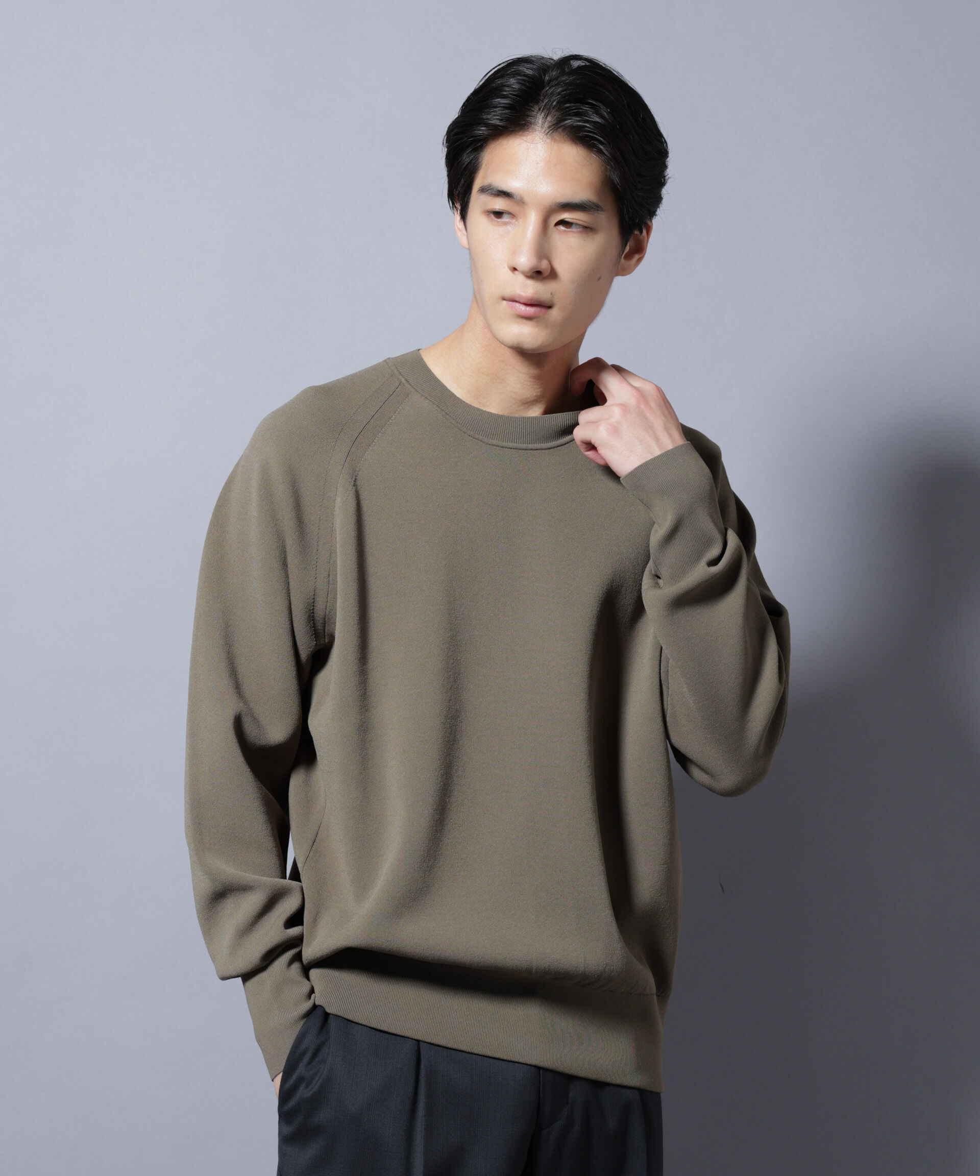 nano･universe「ELITE 7 FUNCTION W-FACE クルーネック」|ニット・セーター|