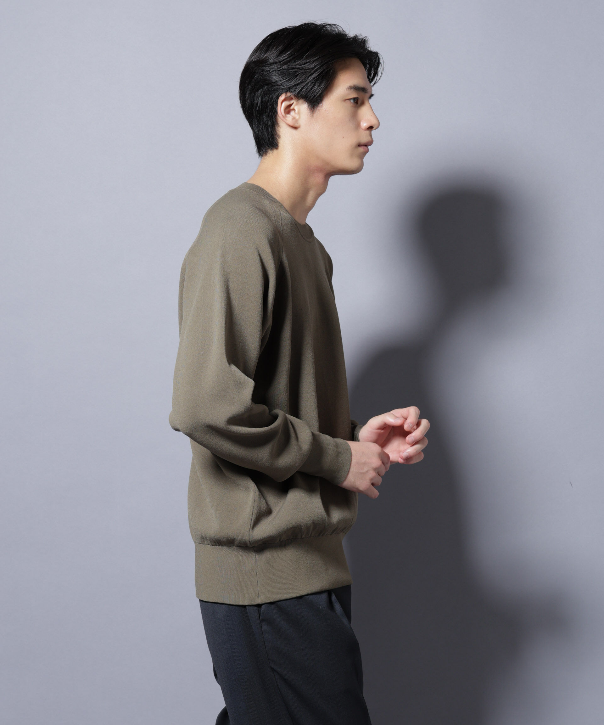 nano･universe「ELITE 7 FUNCTION W-FACE クルーネック」|ニット・セーター|