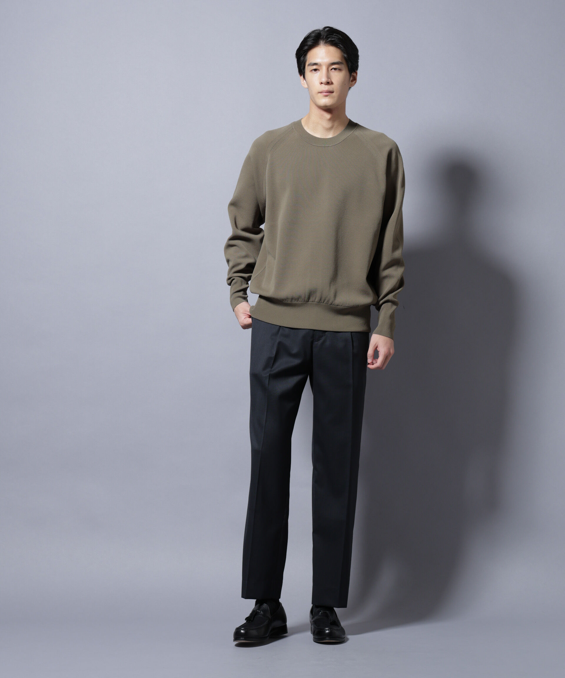 nano･universe「ELITE 7 FUNCTION W-FACE クルーネック」|ニット・セーター|