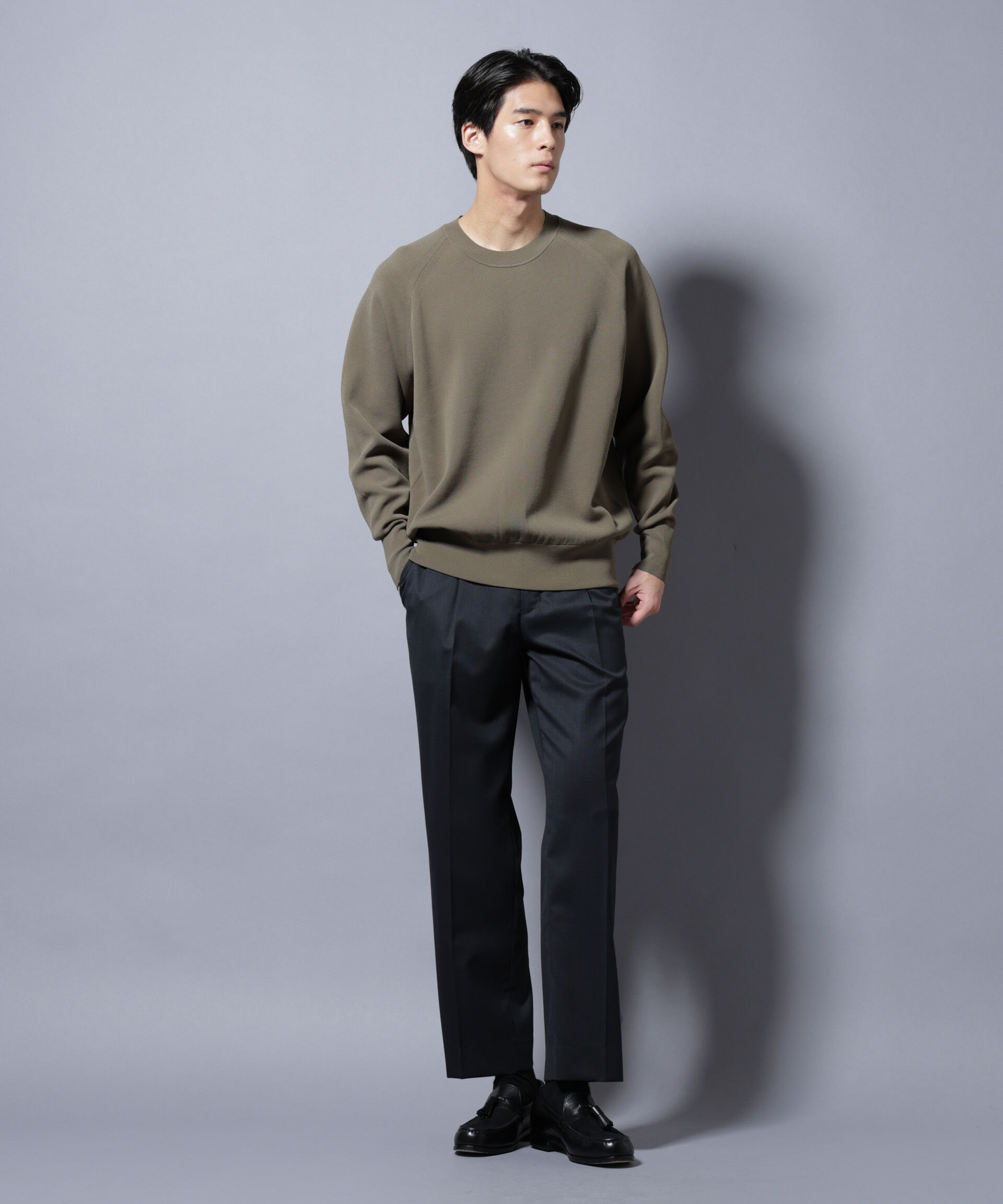 nano･universe「ELITE 7 FUNCTION W-FACE クルーネック」|ニット・セーター|