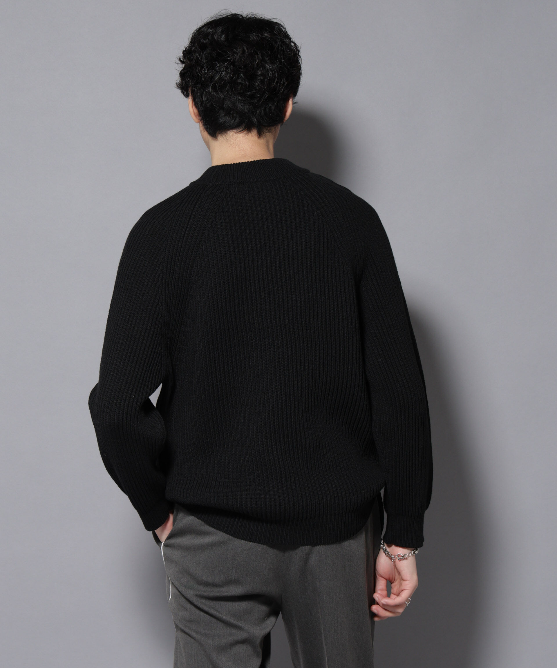 nano･universe「コットンMIXバルキーモックネックニット」|ニット・セーター|