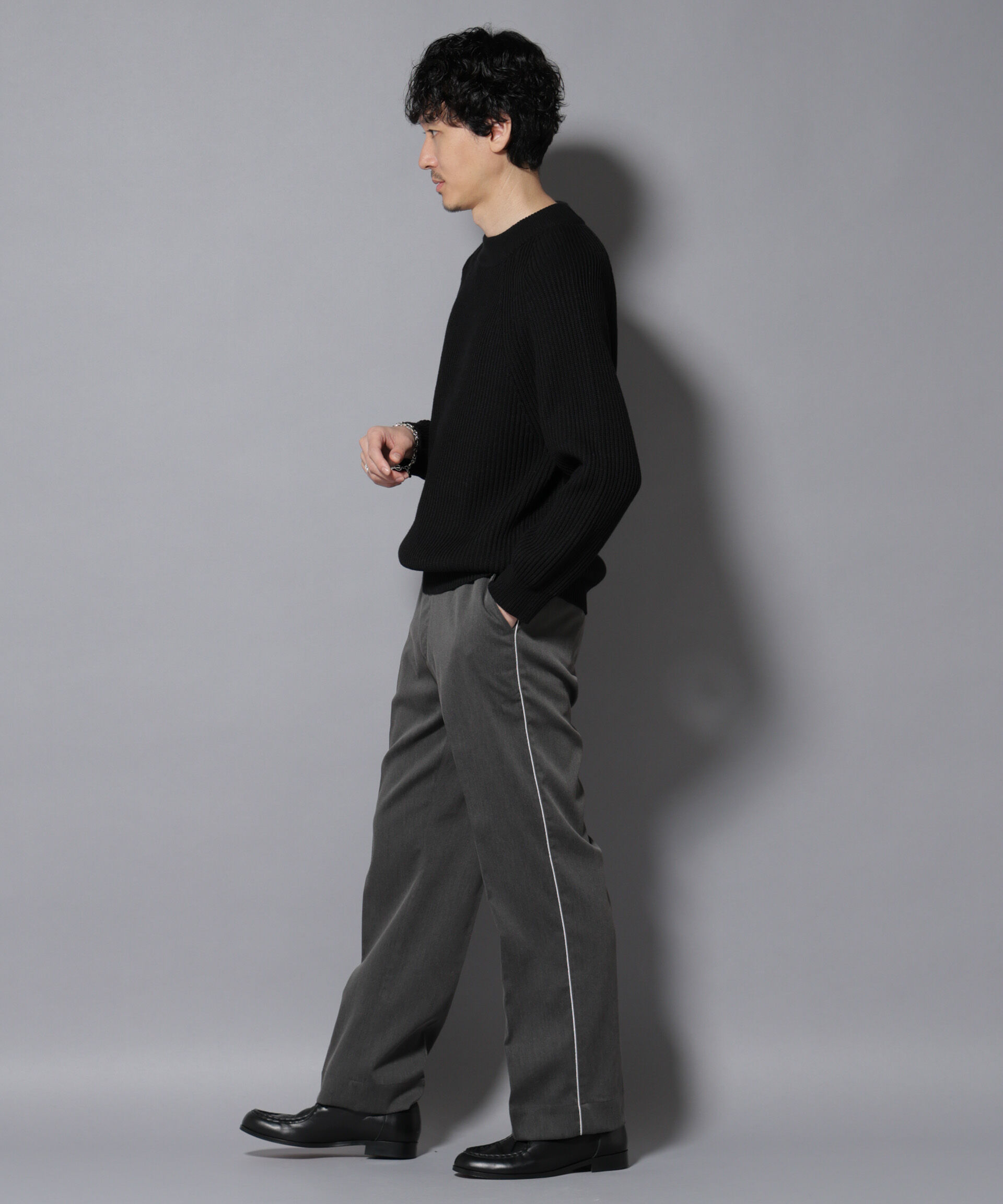 nano･universe「コットンMIXバルキーモックネックニット」|ニット・セーター|