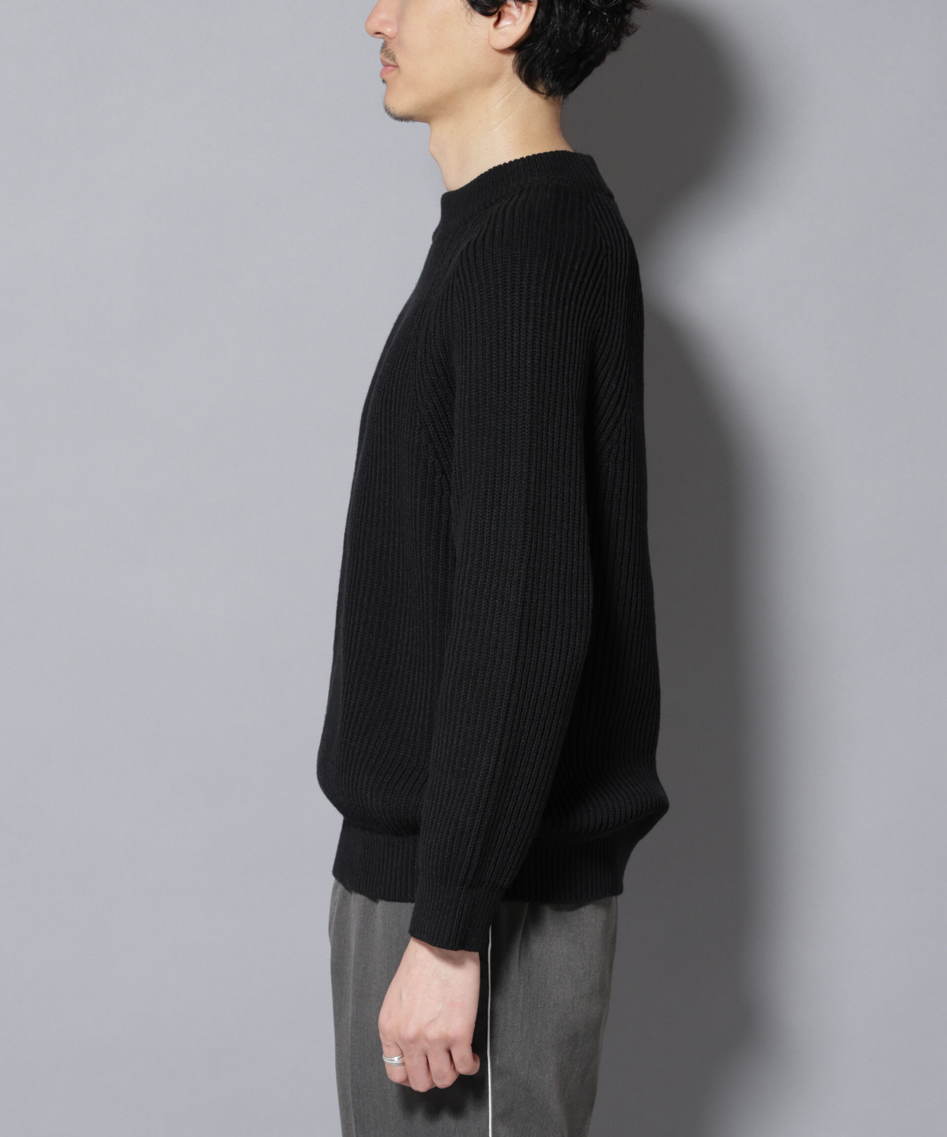 nano･universe「コットンMIXバルキーモックネックニット」|ニット・セーター|