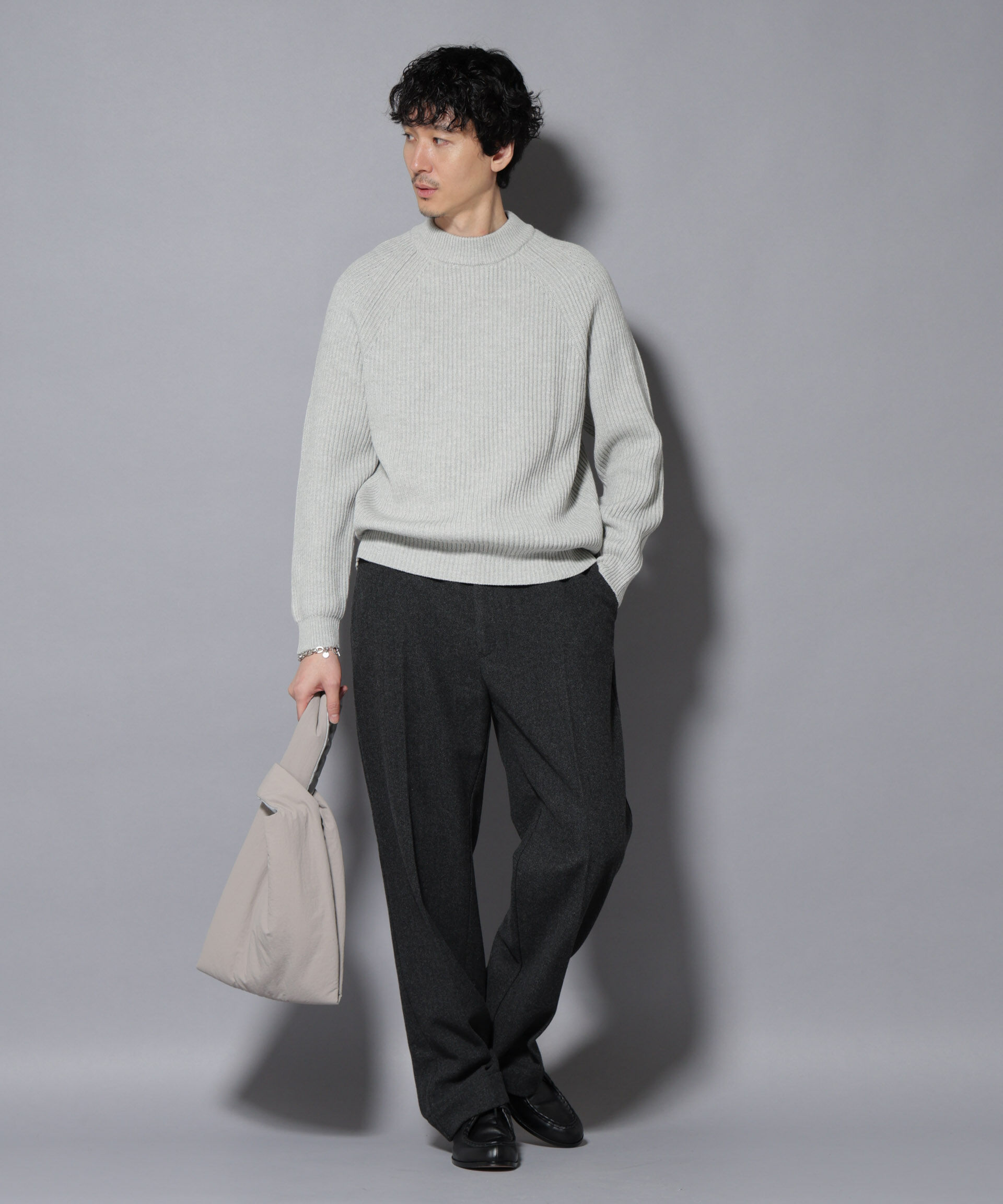 nano･universe「コットンMIXバルキーモックネックニット」|ニット・セーター|