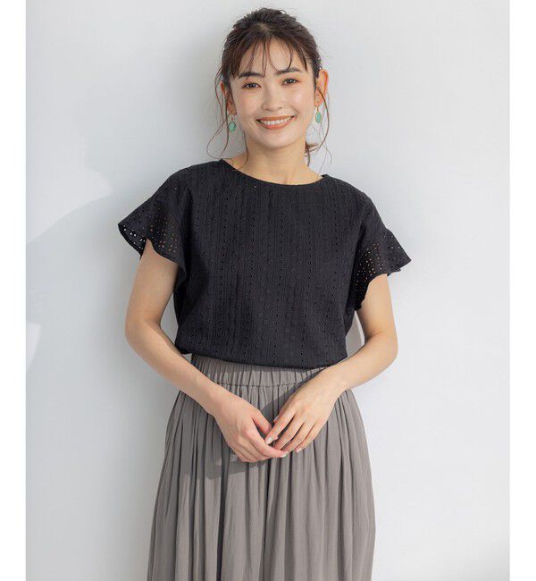 組曲「エンブロイダリーレースフレンチスリーブ ブラウス」|シャツ・ブラウス|