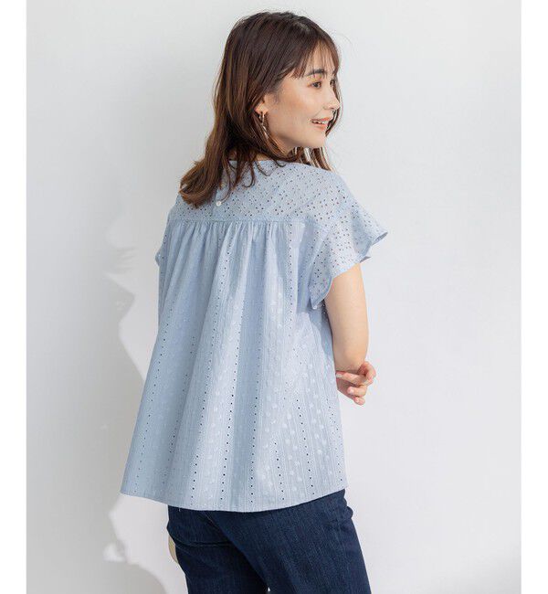 組曲「エンブロイダリーレースフレンチスリーブ ブラウス」|シャツ・ブラウス|【WEB限定】ｻ