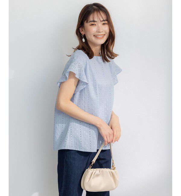 組曲「エンブロイダリーレースフレンチスリーブ ブラウス」|シャツ・ブラウス|