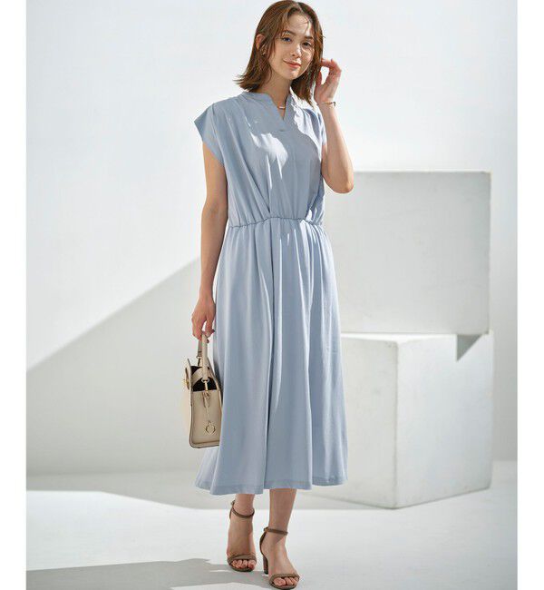 組曲「【洗える・WEB限定】プレーティング天竺 ドレープワンピース」|ワンピース|