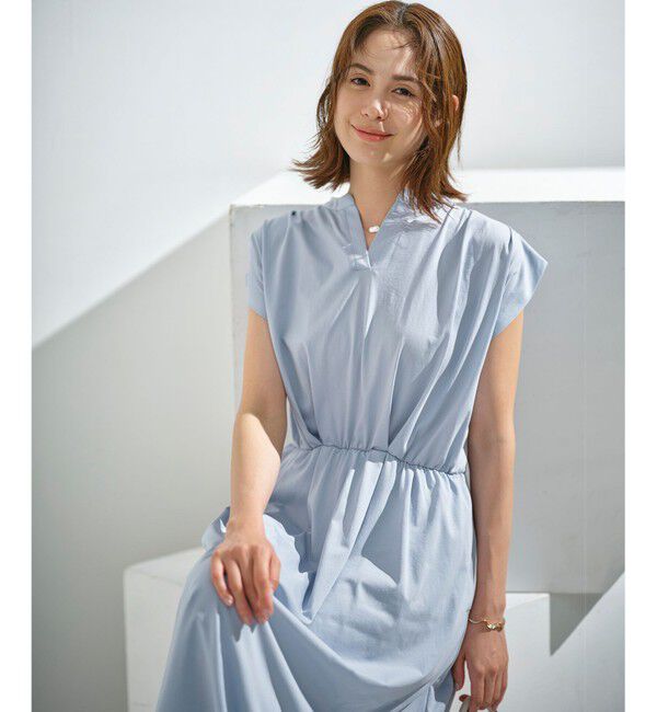 組曲「【洗える・WEB限定】プレーティング天竺 ドレープワンピース」|ワンピース|