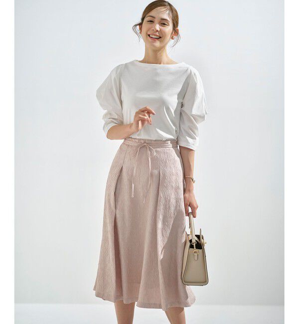 組曲「【WEB限定】エアリーフラワージャガード フレアスカート」|スカート|