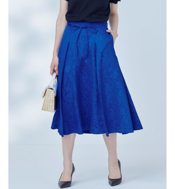 組曲「【WEB限定】エアリーフラワージャガード フレアスカート」|スカート|