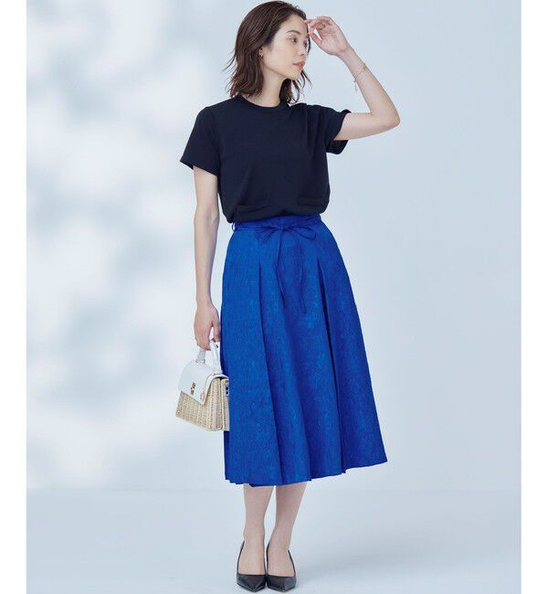 組曲「【WEB限定】エアリーフラワージャガード フレアスカート」|スカート|