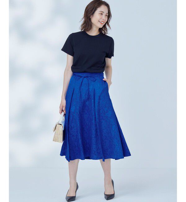 組曲「【WEB限定】エアリーフラワージャガード フレアスカート」|スカート|