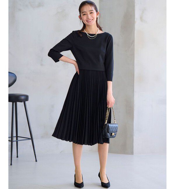 組曲「【KUMIKYOKU NAVY】ジャージーコンビプリーツ ワンピース」|ワンピース|