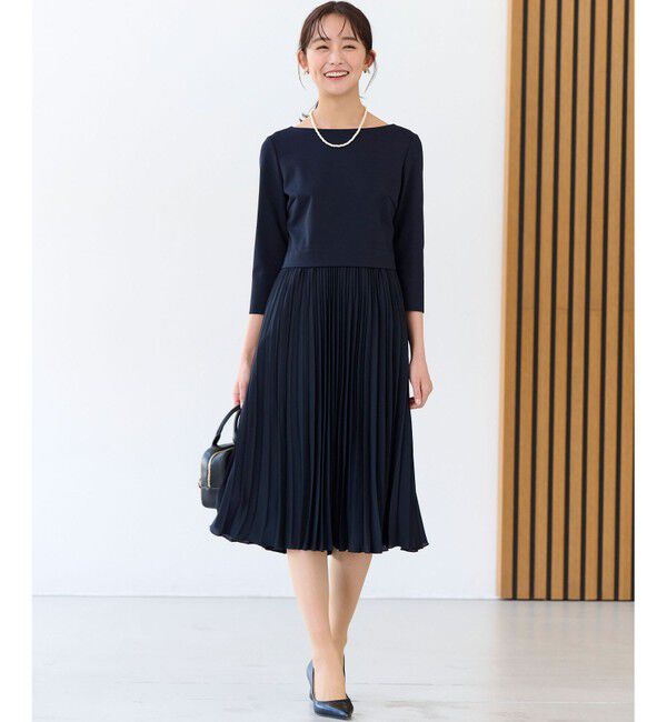組曲「【KUMIKYOKU NAVY】ジャージーコンビプリーツ ワンピース」|ワンピース|