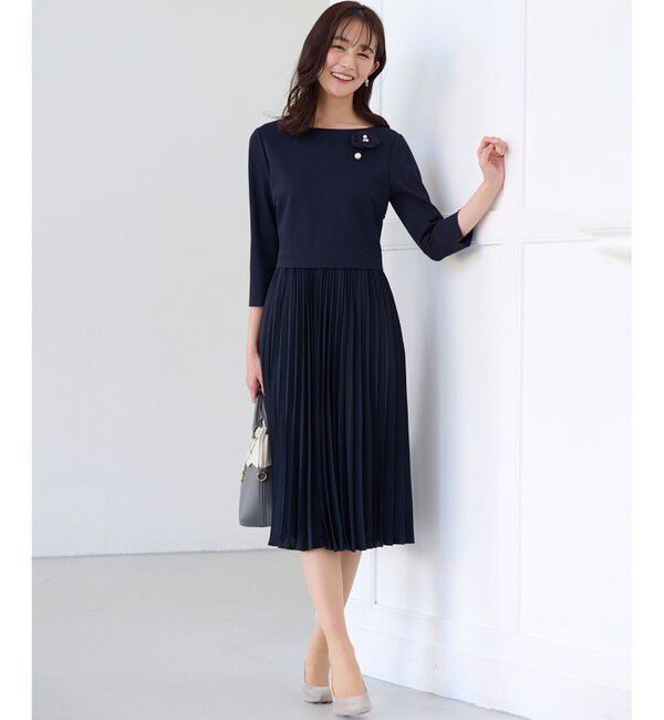 組曲「【KUMIKYOKU NAVY】ジャージーコンビプリーツ ワンピース」|ワンピース|