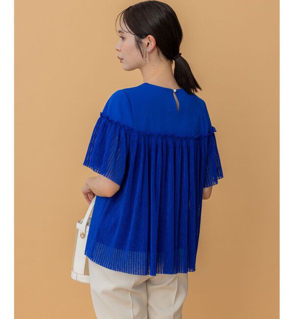 組曲「プリーツコンビ5分袖 カットソー」|Tシャツ・カットソー|