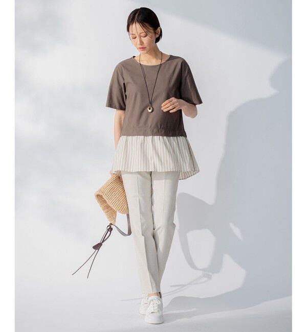 自由区「【XXSサイズ～/接触冷感/UVカット/吸水速乾/洗える】シェルタリングドライオックス テーパードパンツ」|その他|