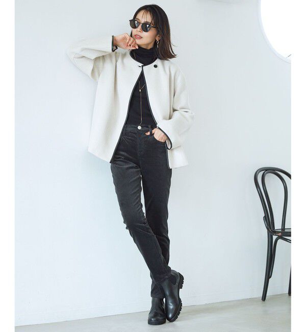 23区「【洗える】23区DENIM ベルベットストレッチ スキニーパンツ」|その他|