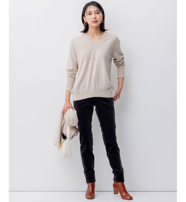 23区「【洗える】23区DENIM ベルベットストレッチ スキニーパンツ」|その他|