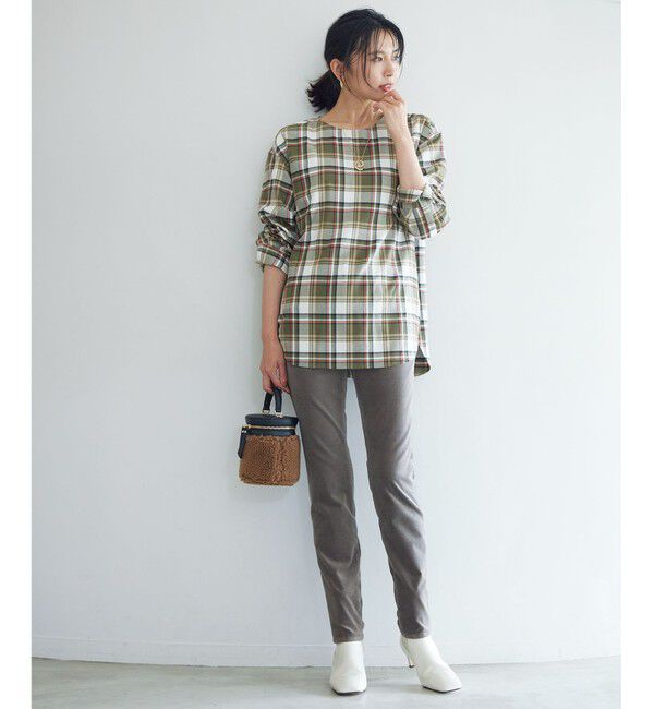 23区「【洗える】23区DENIM ベルベットストレッチ スキニーパンツ」|その他|