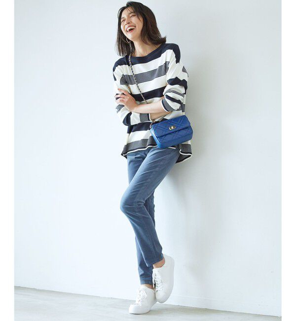 23区「【洗える】23区DENIM ベルベットストレッチ スキニーパンツ」|その他|