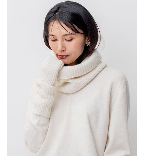 23区「ピュアカシミヤ ネック ウォーマー」|その他|ホワイト系