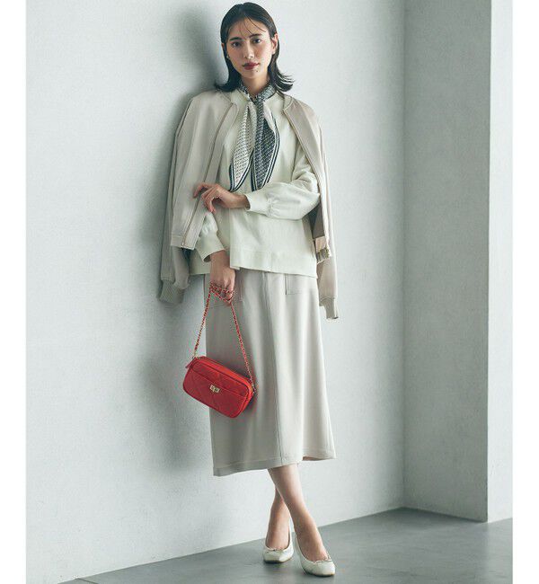 23区「【洗える】ドレープサテン MA-1 ブルゾン」|ブルゾン・スタジャン|