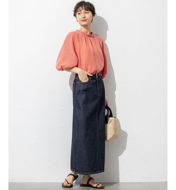 23区「【洗える】LIBECOリネン ボリュームスリーブ ブラウス」|シャツ・ブラウス|