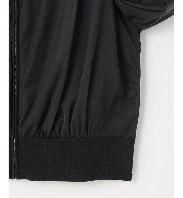 ANY SIS「【洗える】チュールレイヤードニット ブルゾン」|ブルゾン・スタジャン|