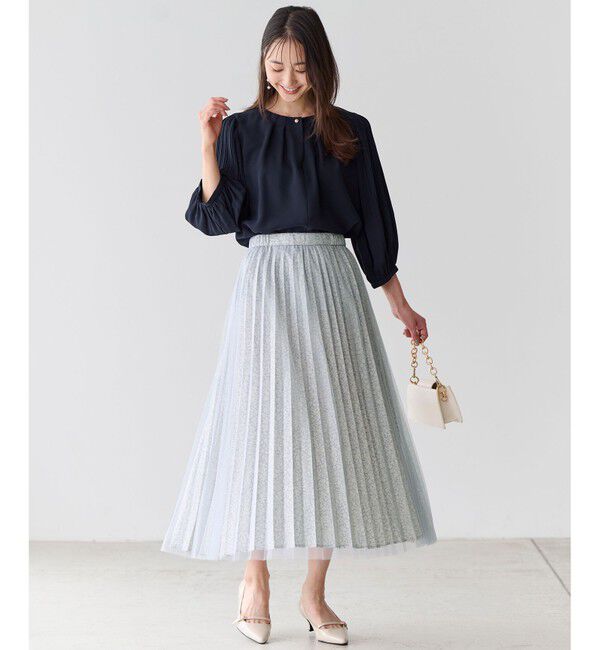 any SiS「【洗える】チュールレイヤードプリーツ スカート」|スカート|