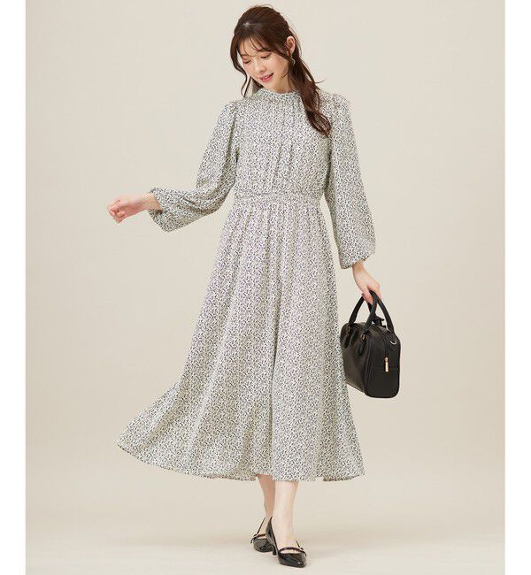 any SiS「【洗える】フラワープリントワンピース &times; ニットベスト セット」|スーツ|