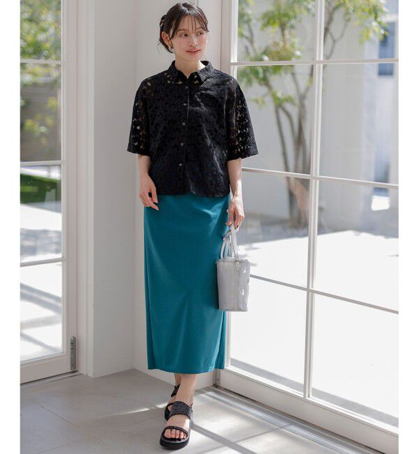 ANY SIS「【UVケア ・ストレッチ・洗える】2WAYジョーゼットジャージーナロー スカート」|スカート|