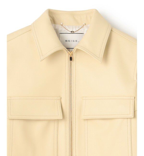 BEIGE,「HUBERT / レザージャケット」|テーラードジャケット|