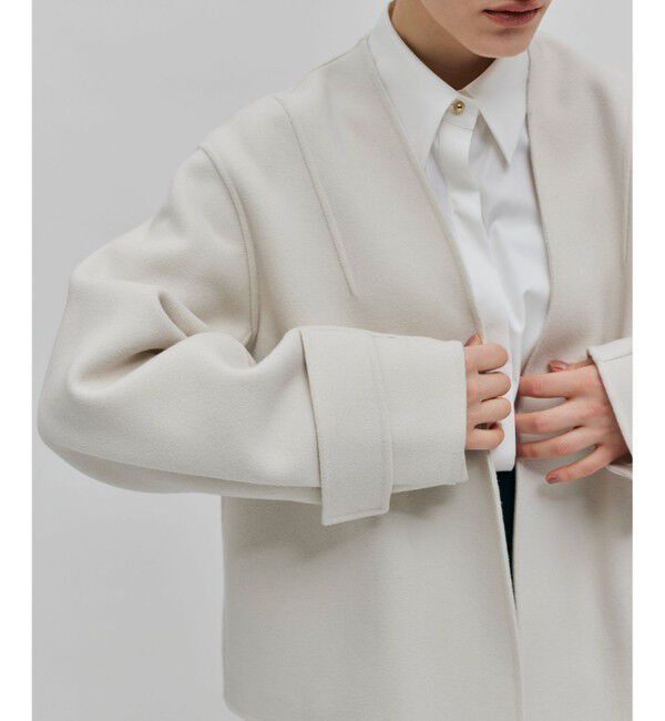 BEIGE,「GRASSE / リバーウールクロップドコート」|テーラードジャケット|