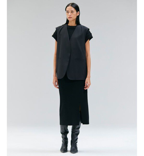 BEIGE,「【洗える・Oggi 11月号掲載】LAURA / ドライタッチ異素材リブニット」|ニット・セーター|